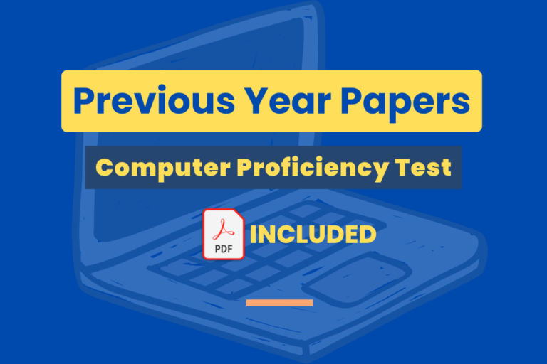 Computer Proficiency Test Previous Year Papers