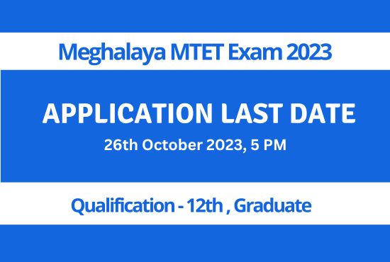 Meghalaya MTET Exam 2023